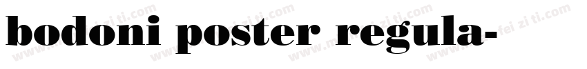 bodoni poster regula字体转换